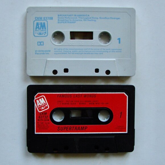 Supertramp Breakfast In America and Famous Last Words Vintage Cassette Tapes - Picture 5 of 7